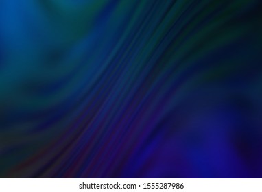 Dark BLUE vector colorful blur background. Colorful abstract illustration with gradient. Elegant background for a brand book.