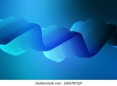 Dark BLUE vector colorful blur background. Glitter abstract illustration with gradient design. Background for designs.
