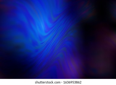 Dark BLUE vector colorful blur backdrop. Glitter abstract illustration with gradient design. Completely new design for your business.