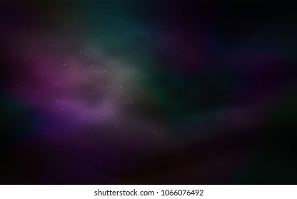 Dark BLUE vector cover with astronomical stars. Modern abstract illustration with Big Dipper stars. Template for cosmic backgrounds.