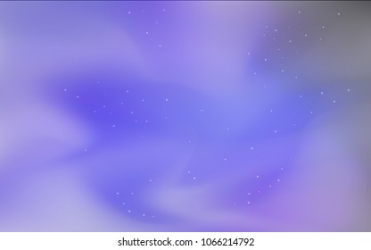 Dark BLUE vector cover with astronomical stars. Glitter abstract illustration with colorful cosmic stars. Best design for your ad, poster, banner.