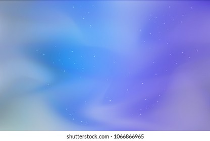 Dark BLUE vector cover with astronomical stars. Glitter abstract illustration with colorful cosmic stars. Template for cosmic backgrounds.