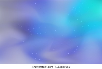Dark BLUE vector cover with astronomical stars. Shining illustration with sky stars on abstract template. Smart design for your business advert.