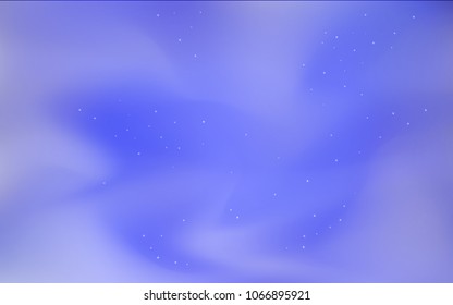 Dark BLUE vector cover with astronomical stars. Blurred decorative design in simple style with galaxy stars. Best design for your ad, poster, banner.