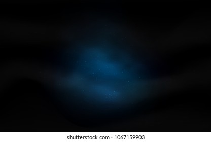 Dark BLUE vector cover with astronomical stars. Glitter abstract illustration with colorful cosmic stars. Pattern for astrology websites.