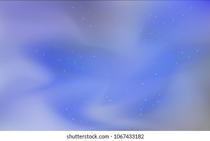 Dark BLUE vector cover with astronomical stars. Glitter abstract illustration with colorful cosmic stars. Pattern for futuristic ad, booklets.