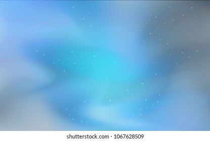 Dark BLUE vector cover with astronomical stars. Glitter abstract illustration with colorful cosmic stars. Pattern for futuristic ad, booklets.