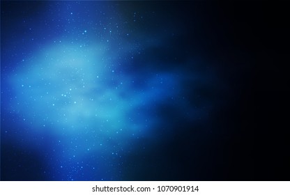 Dark BLUE vector cover with astronomical stars. Modern abstract illustration with Big Dipper stars. Best design for your ad, poster, banner.