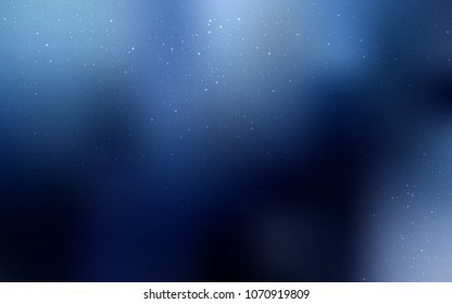 Dark BLUE vector cover with astronomical stars. Modern abstract illustration with Big Dipper stars. Pattern for futuristic ad, booklets.