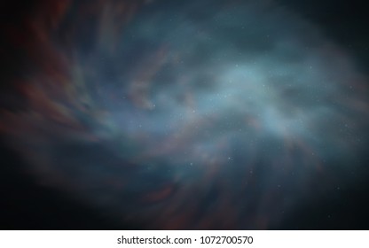 Dark BLUE vector cover with astronomical stars. Shining illustration with sky stars on abstract template. Pattern for astronomy websites.