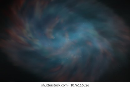 Dark BLUE vector cover with astronomical stars. Glitter abstract illustration with colorful cosmic stars. Pattern for astronomy websites.