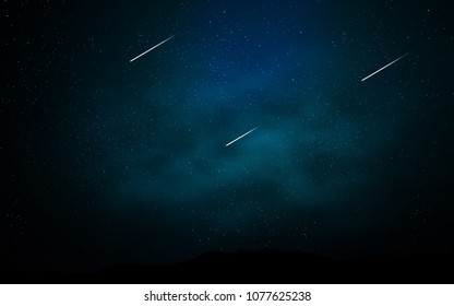 Dark BLUE vector cover with astronomical stars. Blurred decorative design in simple style with galaxy stars. Pattern for astronomy websites.