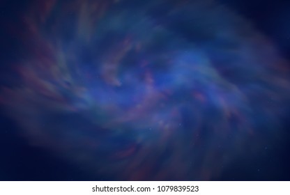 Dark BLUE vector cover with astronomical stars. Shining illustration with sky stars on abstract template. Pattern for astronomy websites.