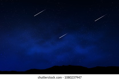 Dark BLUE vector cover with astronomical stars. Blurred decorative design in simple style with galaxy stars. Pattern for futuristic ad, booklets.