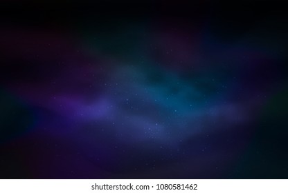 Dark BLUE vector cover with astronomical stars. Modern abstract illustration with Big Dipper stars. Pattern for astronomy websites.