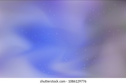 Dark BLUE vector cover with astronomical stars. Shining colored illustration with bright astronomical stars. Template for cosmic backgrounds.