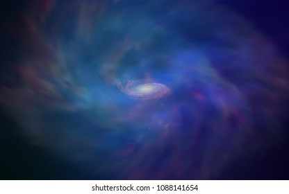Dark BLUE vector cover with astronomical stars. Modern abstract illustration with Big Dipper stars. Template for cosmic backgrounds.
