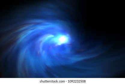 Dark BLUE vector cover with astronomical stars. Space stars on blurred abstract background with gradient. Best design for your ad, poster, banner.