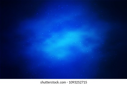 Dark BLUE vector cover with astronomical stars. Modern abstract illustration with Big Dipper stars. Pattern for astronomy websites.