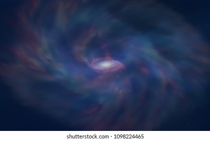 Dark BLUE vector cover with astronomical stars. Space stars on blurred abstract background with gradient. Template for cosmic backgrounds.