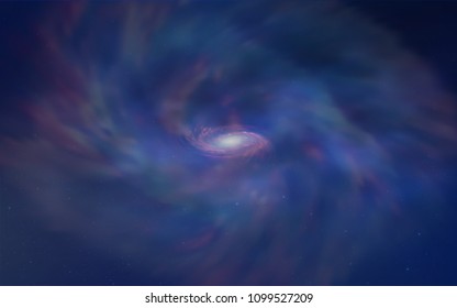 Dark BLUE vector cover with astronomical stars. Shining illustration with sky stars on abstract template. Pattern for futuristic ad, booklets.