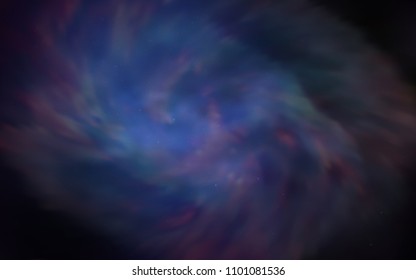 Dark BLUE vector cover with astronomical stars. Shining colored illustration with bright astronomical stars. Best design for your ad, poster, banner.