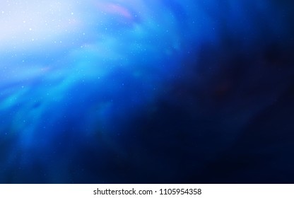Dark BLUE vector cover with astronomical stars. Modern abstract illustration with Big Dipper stars. Pattern for astronomy websites.