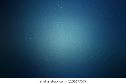 Dark BLUE vector cover with astronomical stars. Shining colored illustration with bright astronomical stars. Best design for your ad, poster, banner.