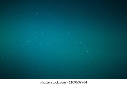 Dark BLUE vector cover with astronomical stars. Blurred decorative design in simple style with galaxy stars. Pattern for astronomy websites.