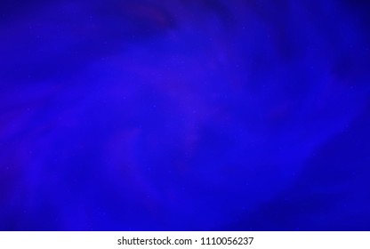 Dark BLUE vector cover with astronomical stars. Modern abstract illustration with Big Dipper stars. Pattern for astrology websites.