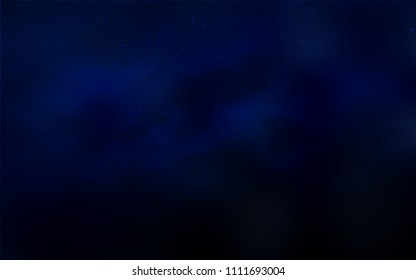 Dark BLUE vector cover with astronomical stars. Modern abstract illustration with Big Dipper stars. Pattern for astronomy websites.