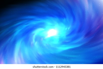 Dark BLUE vector cover with astronomical stars. Modern abstract illustration with Big Dipper stars. Smart design for your business advert.