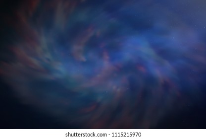 Dark BLUE vector cover with astronomical stars. Space stars on blurred abstract background with gradient. Pattern for astronomy websites.
