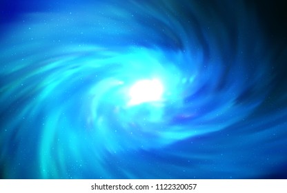 Dark BLUE vector cover with astronomical stars. Shining illustration with sky stars on abstract template. Best design for your ad, poster, banner.
