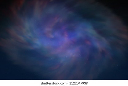 Dark BLUE vector cover with astronomical stars. Glitter abstract illustration with colorful cosmic stars. Smart design for your business advert.