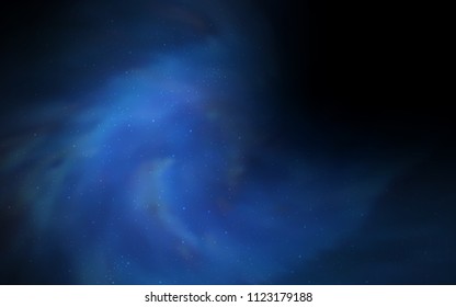 Dark BLUE vector cover with astronomical stars. Shining illustration with sky stars on abstract template. Pattern for astrology websites.