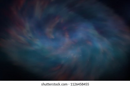 Dark BLUE vector cover with astronomical stars. Shining colored illustration with bright astronomical stars. Best design for your ad, poster, banner.