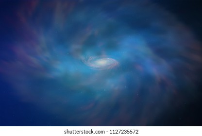Dark BLUE vector cover with astronomical stars. Space stars on blurred abstract background with gradient. Template for cosmic backgrounds.