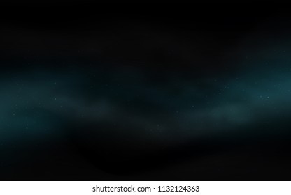 Dark BLUE vector cover with astronomical stars. Shining colored illustration with bright astronomical stars. Smart design for your business advert.