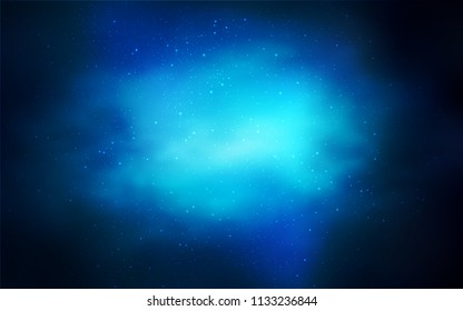 Dark BLUE vector cover with astronomical stars. Modern abstract illustration with Big Dipper stars. Pattern for astrology websites.