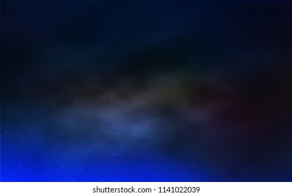 Dark BLUE vector cover with astronomical stars. Modern abstract illustration with Big Dipper stars. Smart design for your business advert.