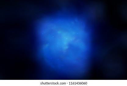 Dark BLUE vector cover with astronomical stars. Modern abstract illustration with Big Dipper stars. Pattern for astrology websites.