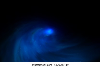 Dark BLUE vector cover with astronomical stars. Space stars on blurred abstract background with gradient. Smart design for your business advert.