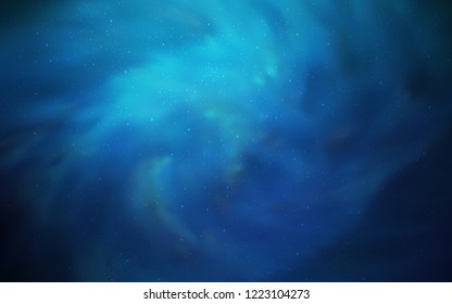 Dark BLUE vector cover with astronomical stars. Modern abstract illustration with Big Dipper stars. Pattern for astronomy websites.