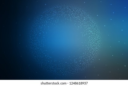 Dark BLUE vector cover with astronomical stars. Glitter abstract illustration with colorful cosmic stars. Pattern for astrology websites.