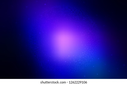 Dark BLUE vector cover with astronomical stars. Glitter abstract illustration with colorful cosmic stars. Template for cosmic backgrounds.