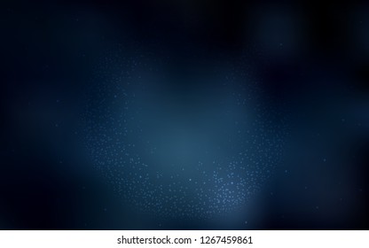 Dark BLUE vector cover with astronomical stars. Shining illustration with sky stars on abstract template. Pattern for astronomy websites.