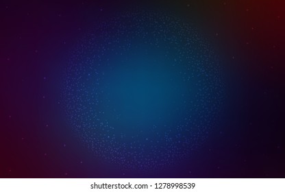 Dark BLUE vector cover with astronomical stars. Shining colored illustration with bright astronomical stars. Best design for your ad, poster, banner.