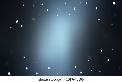 Dark BLUE vector cover with beautiful snowflakes. Shining colored illustration with snow in christmas style. The pattern can be used for new year ad, booklets.