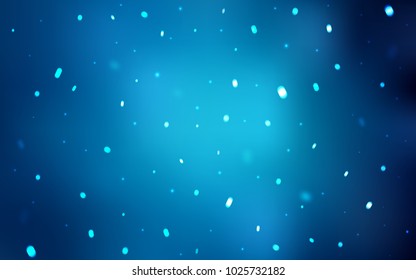 Dark BLUE vector cover with beautiful snowflakes. Modern geometrical abstract illustration with crystals of ice. New year design for your ad, poster, banner.